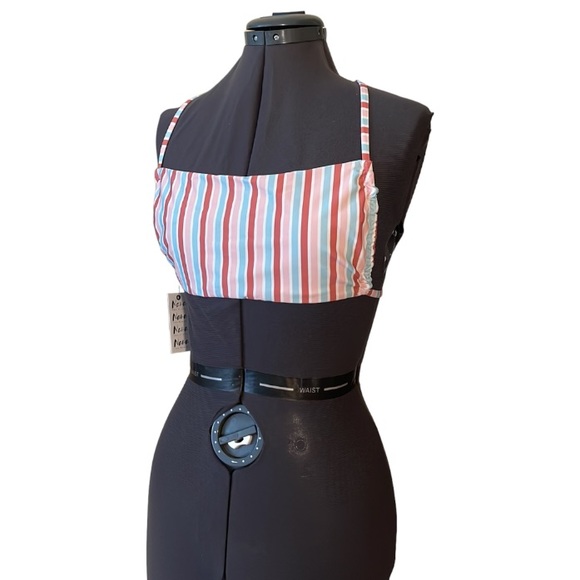 Nana The Brand Striped Bandeau Bikini Top Size Medium - Picture 3 of 12